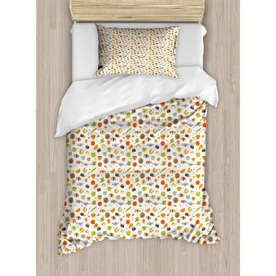 Saenz Multicolour 100% Brushed Microfibre Duvet Cover Set