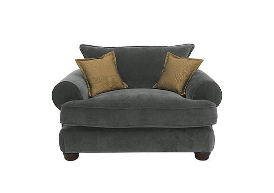 Brianna Classic Back Snuggler Chair - Grey