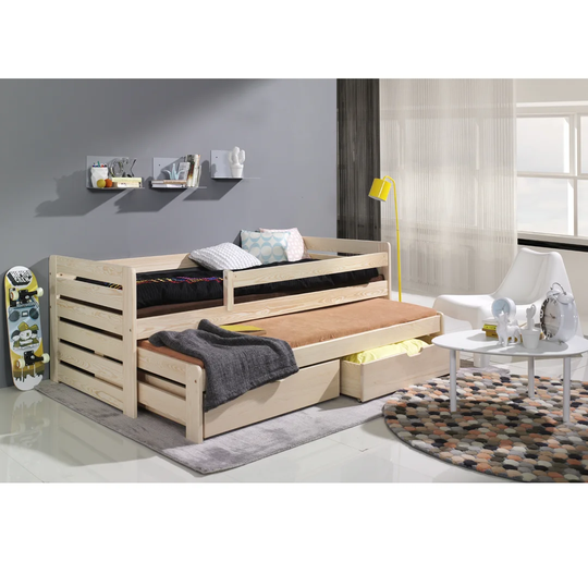 Moua Solid Wood Convertible Toddler Bed with Trundle by Isabelle & Max