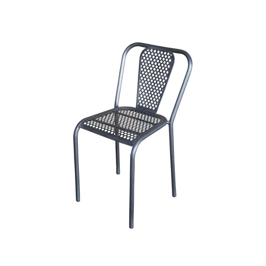 Coshocton Slat Back Stacking Side Chair in Metal