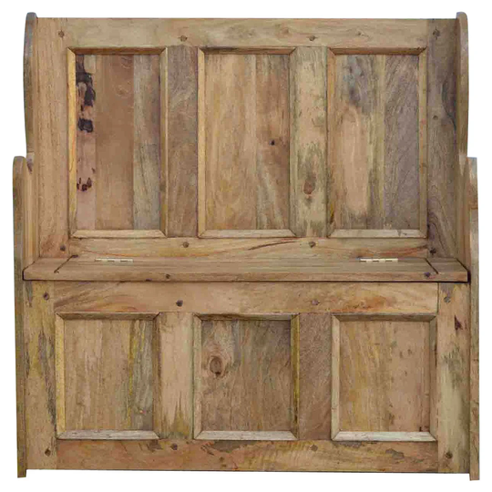 Boulder Solid Wood Storage Hallway Bench