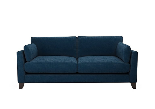 The Lounge Co. - Peyton 3 Seater Fabric Sofa - Blue