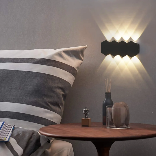 Ivy Bronx LED Wall Lamp Indoor Modern Up Down Wall Lamp Black Aluminium Warm White 3000K Corridor Lamp 9W Wall Light Staircase Living Room Bedroom Hal