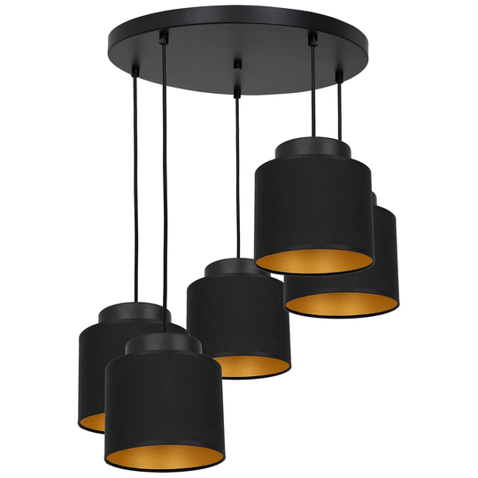 Leathia 5 - Light Cylinder Rectangle Pendant