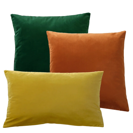 3 Piece Denyse Green/Red/Yellow Cushion Cover Set