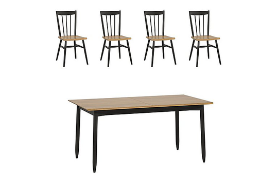 Ercol - Monza Small Extending Dining Table and 4 Dining Chairs