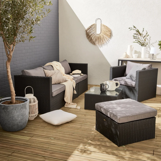 Butrus Wide Outdoor Garden Sofa with Cushions