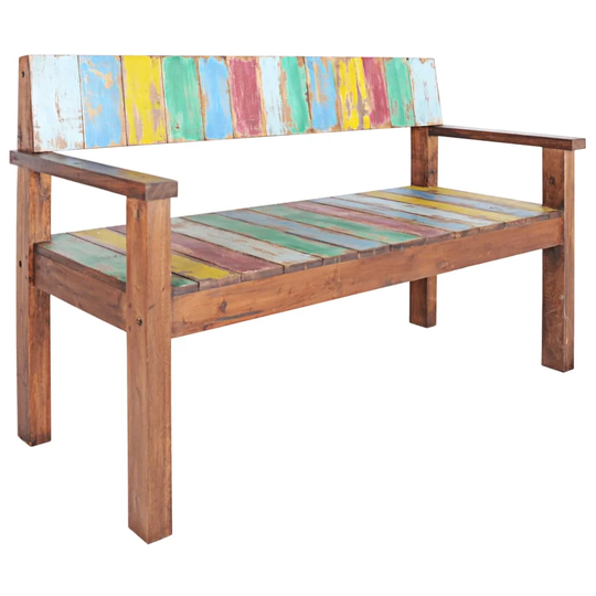 Gracie Oaks Bench 115 Cm Solid Reclaimed Wood