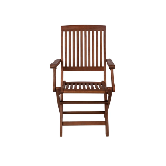 Outdoor Chair, Modern Style, Outdoor Chair In Eucalyptus Wood, 60X55h95 Cm, Brown Color