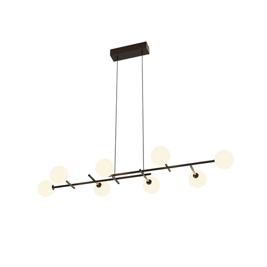 Cellar Linear Pendant 8 Light, Replaceable 5W Leds, 3000K, Black