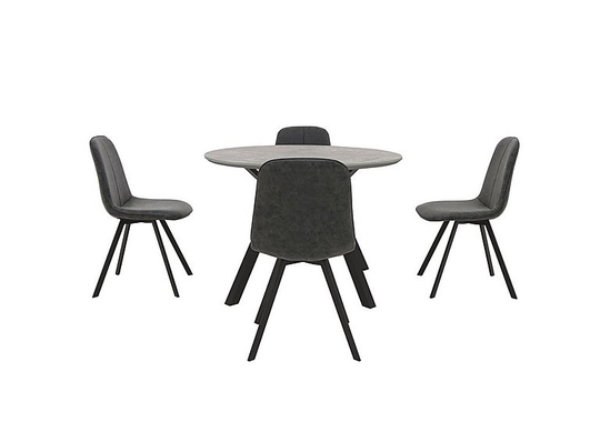Diego Round Dining Table and 4 Dining Chairs