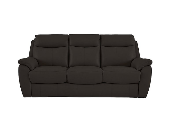 Snug 3 Seater Leather Sofa - Brown- World of Leather