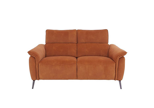 Jude 2 Seater Fabric Power Recliner Sofa with Telescopic Headrests - Orange