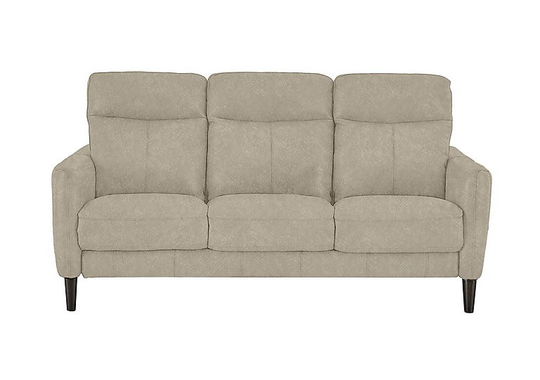 Compact Collection Petit 3 Seater Fabric Sofa - Cream
