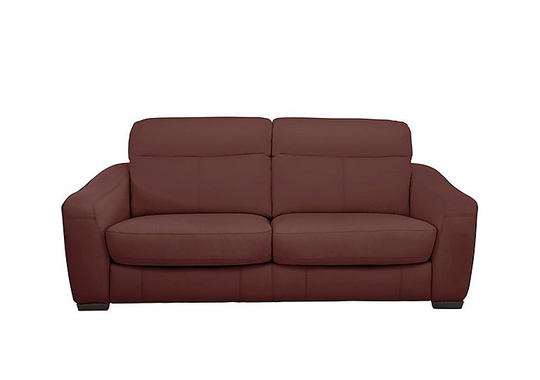 Cressida 3 Seater Leather Sofa Bed - Red- World of Leather