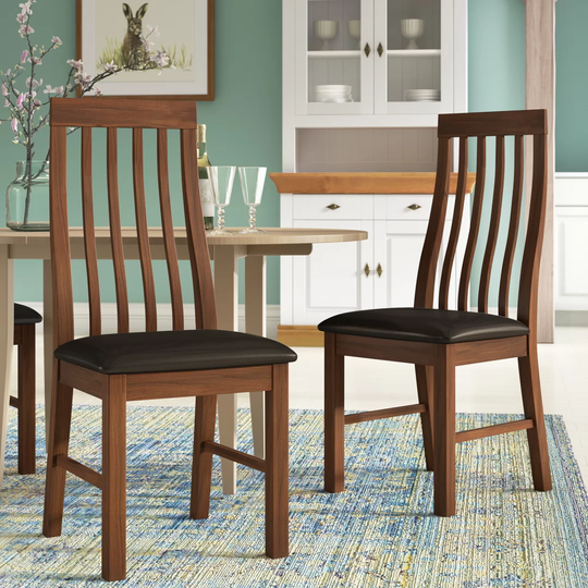 Kurt Solid Acacia Upholstered Dining Chair
