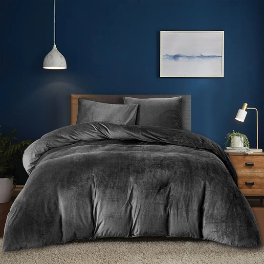 Yarborough Crushed Velvet Duvet Cover Set