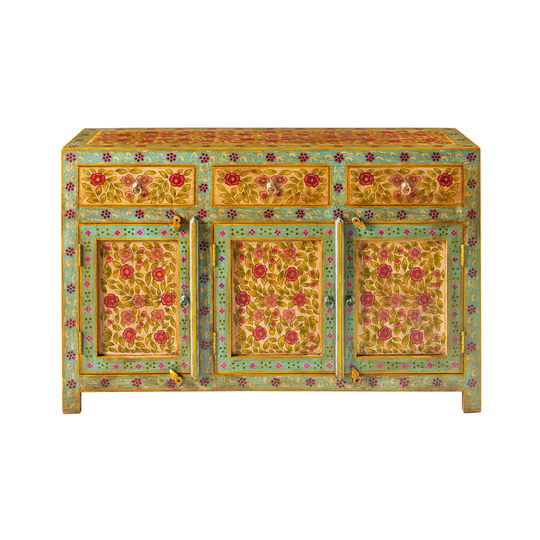 Mireya 135cm Wide 3 Drawer Mango Solid Wood Sideboard