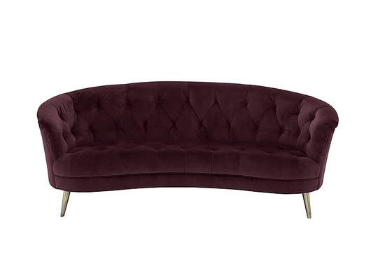 Alexander and James - Soho 3 Seater Fabric Sofa - Purple