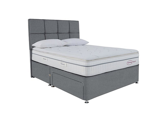 Sleepeezee - Memory Touch 2800 Divan Set - Small Double - Grey