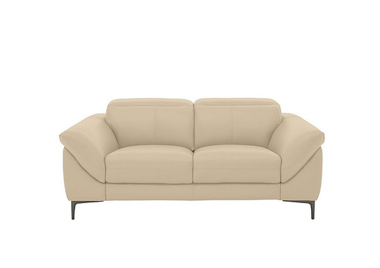Galaxy 2 Seater Power Sofa with Power Headrests - Beige- World of Leather