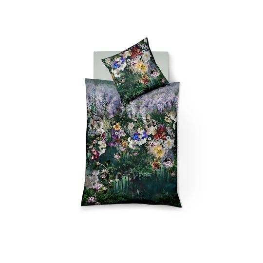 Bed Art S Green/Beige 205 TC Reversible Duvet Cover Set