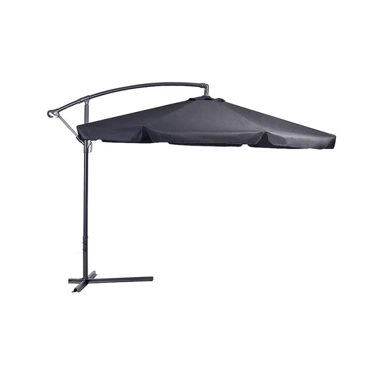 3X3 Retractable Outdoor Umbrella With 360° Lateral Arm, Stainless Steel Structure And Umbrella In Anti-Strap UV Resistant T Polyester With Ventilation