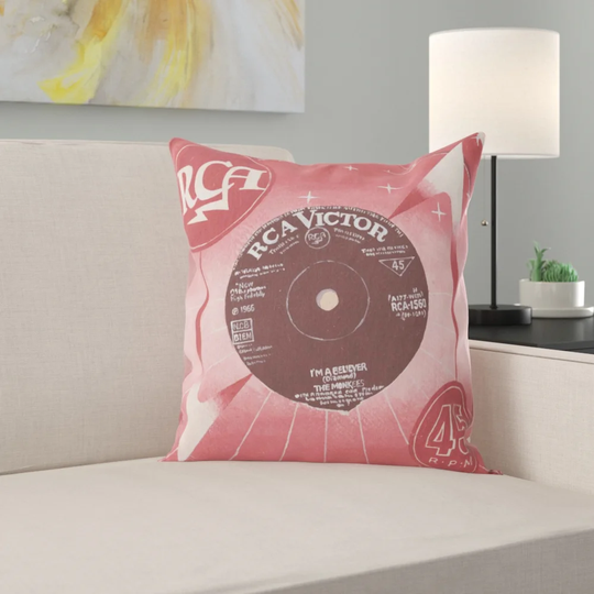 Im a Believer RCA Cushion - Martin Wiscombe - Classic Singles Pillows