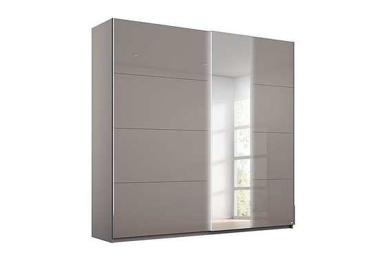 Rauch - Perth Sliding 200cm Wardrobe with Lights - Grey