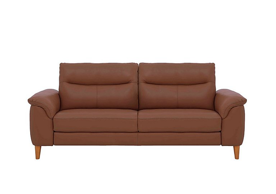 Morgan 3 Seater Leather Sofa - Brown
