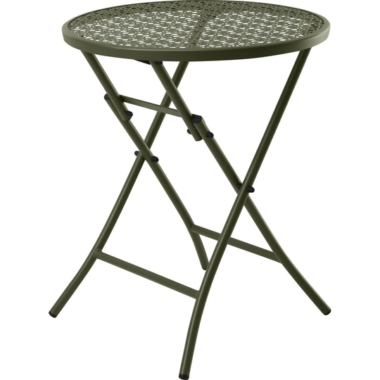 Garden Patio Bistro Table Outdoor Grey Metal Table Folding Table Coffee Table
