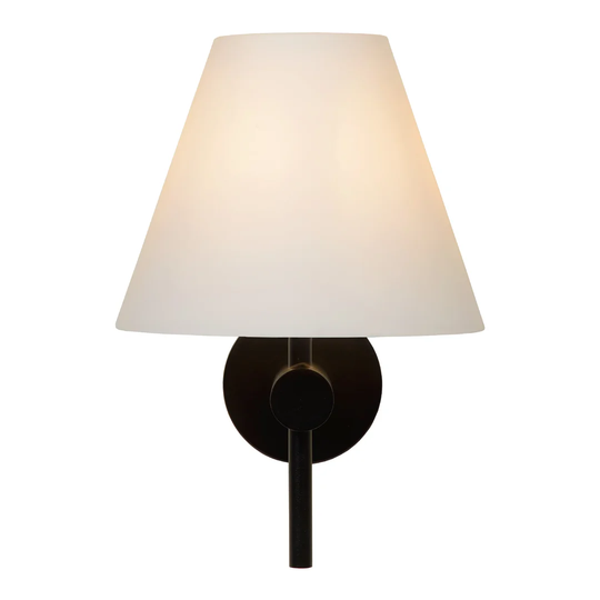 Roxy 1-Light Dimmable Black Wall Light