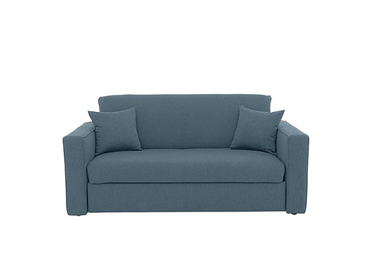 Versatile 2 Seater Fabric Sofa Bed with Box Arms