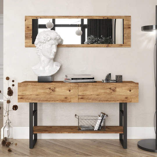 Biloxi 138.8Cm Console Table and Mirror Set