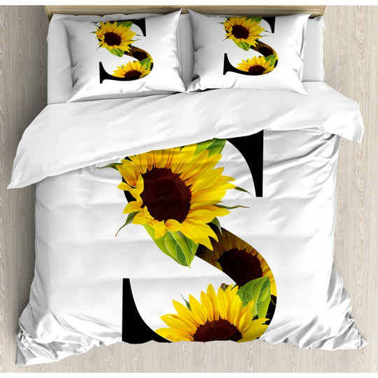 Chouteau White/Yellow/Green Microfiber 350 TC Modern & Contemporary Duvet Cover Set