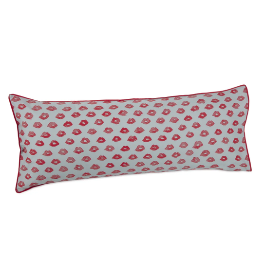 Painted Lips Polka Dots 50.8cm Bolster Cushion Pillow