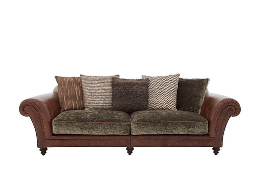 Tetrad - Northwood 4 Seater Scatter Back Leather Sofa - Brown