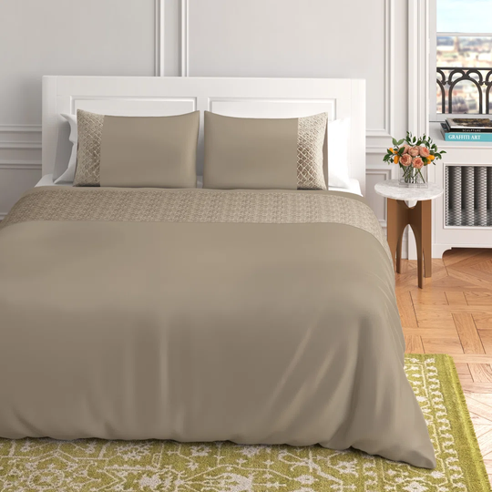 Glamour Microfiber Modern & Contemporary Duvet Cover Set