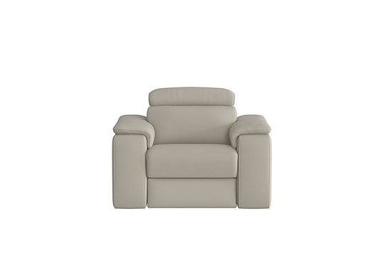 Nicoletti - Davide Leather Power Recliner Chair - Grey