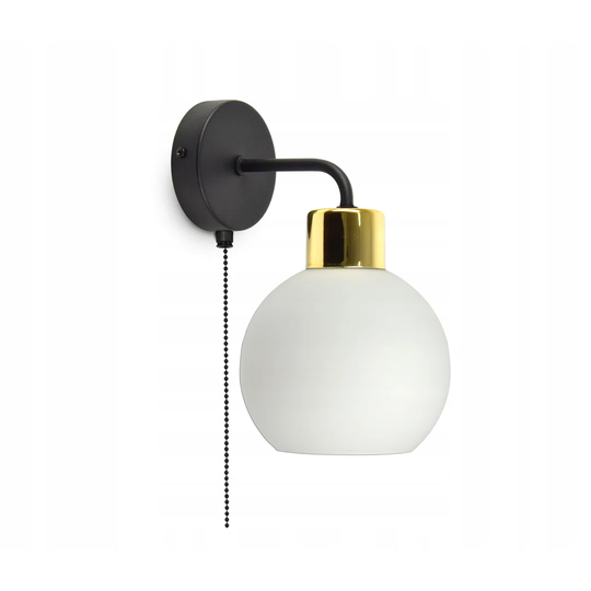 Clarksdale 1 - Light Black/White Armed Sconce