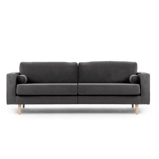 Rouillard 240Cm Velvet Recessed Arm Sofa