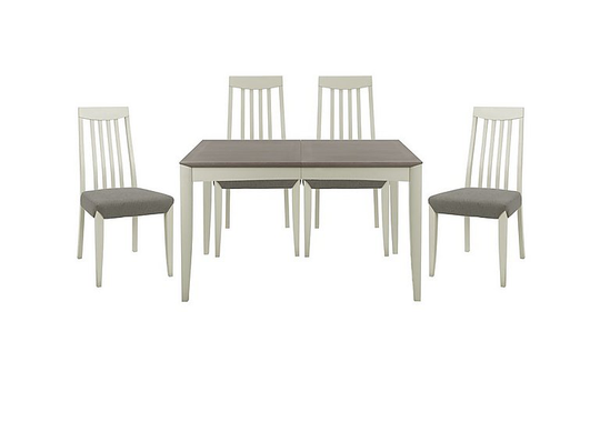 Skye Medium Table and 4 Tall Chairs - Grey