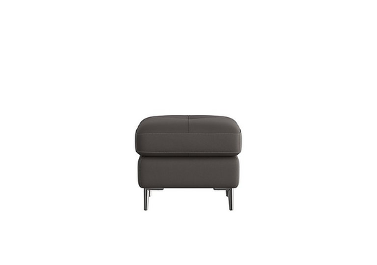 Nicoletti - Maldini Leather Footstool - Grey