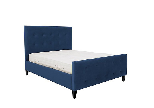 Maisie High Foot End Bed Frame - Double - Blue