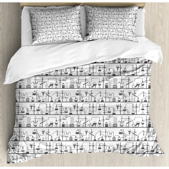 Sherrill Black/White 100% Brushed Microfibre Duvet Cover Set