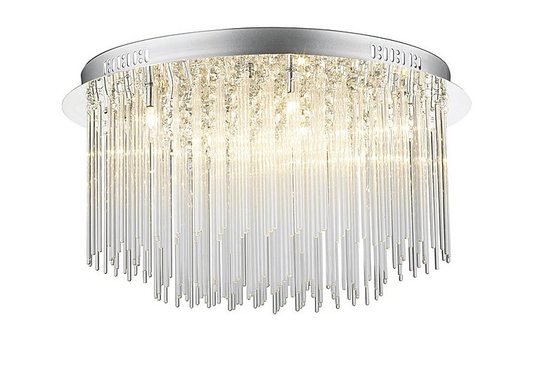 Glasia 8 Light Flush Ceiling Light - Clear