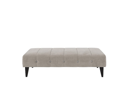 Alexander and James - Sumptuous Fabric Bench Footstool - Grey