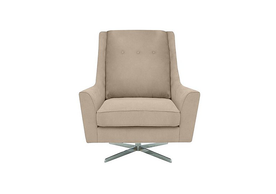 Legend Fabric Designer Swivel Chair - Beige