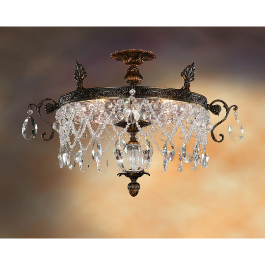 Crumpton 4 Light Semi-Flush Ceiling Light
