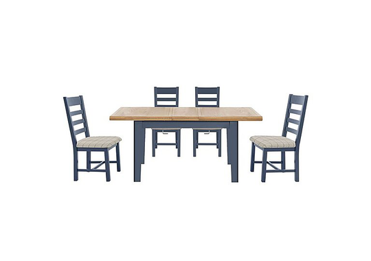 Hewitt Rectangular Dining Table and 4 Slatted Dining Chairs